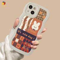 เคสซิลิโคนนิ่มป้องกันการตกสำหรับ OPPO A15 A15S A35 A53 A33กระต่ายขอบคลื่น A32 OPPO A5 A9รูปตัวการ์ตูนใหม่ Ping An Joy