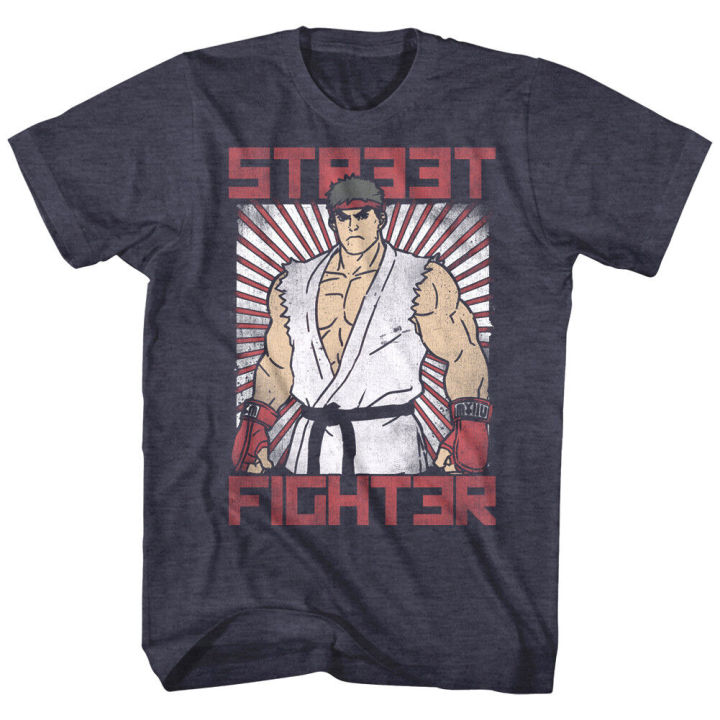street-fighter-cartoon-ryu-rising-sun-mens-t-shirt-japan-combat-gamer-capcom