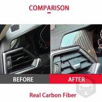 ：》“{： Real Carbon Fiber Car Front Dashboard Side AC Air Vent Cover Trim For BMW M3 M4 G80 G82 G83 2021-2023 Left Hand D Car Styling