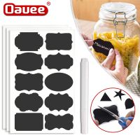 hot！【DT】♦❄☒  26-50pcs/Set Jars Labels Erasable Chalkboard Sticker Blackboard Bottles Tag With