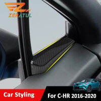 Zeratul ภายในรถด้านหน้า A เสาตกแต่ง Trim Windows สติกเกอร์สำหรับ Toyota C-HR CHR C HR 2016-2020อุปกรณ์เสริม