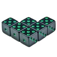 ；。‘【； 6Pcs/Set 16Mm Acrylic D6 Dots Dice Right Angle Multicolor 6 Side Dice For KTV Bar Club Party Board Games