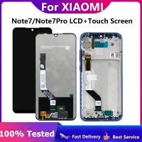 100% ใหม่6.3 LCD เหมาะสำหรับชิ้นส่วนจอสัมผัสแอลซีดีของเครื่องแปลงดิจิทัล Xiaomi Redmi Note 7มีกรอบเหมาะสำหรับ Xiaomi Redmi Note 7 Pro