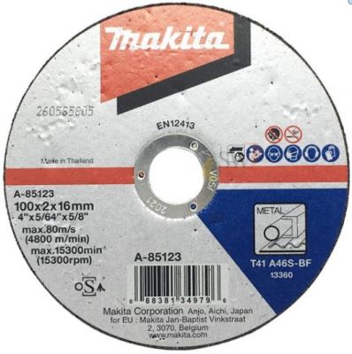 Makita accssories Wheel ใบตัดเหล็กชุด 25ใบ ขนาด 4 นิ้ว หนา 2มิล ยี่ห้อ makita A-85123