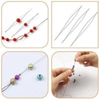 ✉№ Beaded needle tools Open beading needles large eye needles tube bottles handmade necklaces threading accessories tools