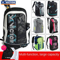 Original VICTOR Badminton Racket Bag กระเป๋าเป้สะพายหลังผู้ชายและผู้หญิง Victor กระเป๋ากีฬากันน้ำระดับมืออาชีพ BR3009พร้อมของขวัญ