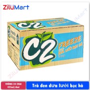 Trà đen dưa lưới bạc hà C2 Freeze thùng 24 chai loại 455ml