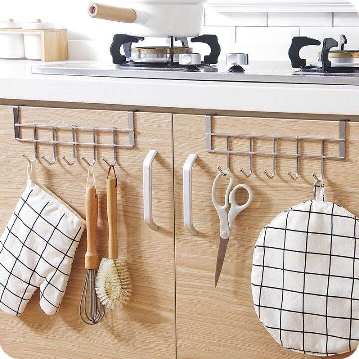Kitchen Door Hooks Multifunctional Hat Bag Towel Hanger Over