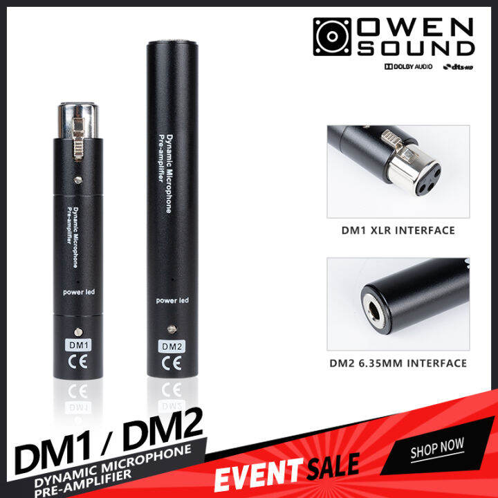 DM1 DM2 Dynamic Microphone Transistor Amplifier stage microphone preamp