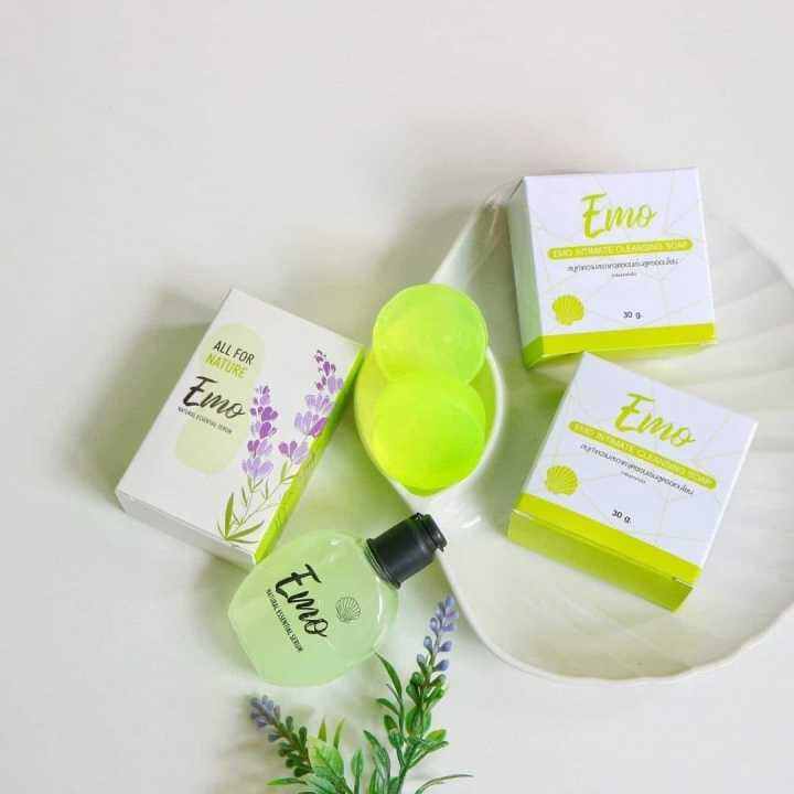 สบู่อีโมะ-emo-สูตรอ่อนโยน-amp-เซรั่มน้ำตบอีโม๊ะ-emo-natural-essential-serum-30g