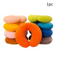 30x28cm Soft U-Shaped Neck Protection Pillow Office Sleep Nap Cushion Travel Car Train Head Support Solid Color Pillow