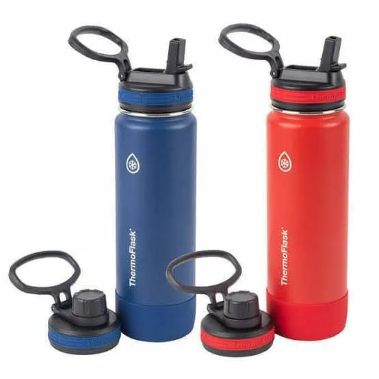 ThermoFlask Thermal Bottle Set Blue & Red 24oz. (710ml) | Lazada PH