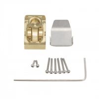 Brass Bridge Cover Counterweight Cover with Guard Plate Parts Accessories for 1/24 Simulation Model Axial SCX24 90081