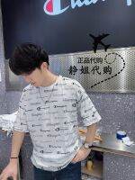 ₪ เกลียดชัง♗Jingjie P0417แท้แชมป์แขนสั้นผู้ชายและผู้หญิงคู่รักแห้งเร็วเสื้อยืดผ้าฝ้ายมาตรฐานเต็มรูปแบบสบายๆ