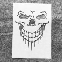 A4 29 ซม.Evil Skull Ghost DIY Layering Stencils ภาพวาดสมุดภาพสี Embossing อัลบั้มตกแต่งแม่แบบ-hsdgsda