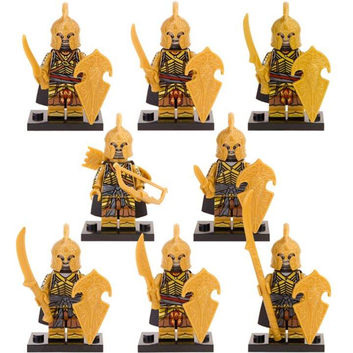 8pcs/set The Lord of the Rings The Hobbit Elf Warrior Compatible Lego