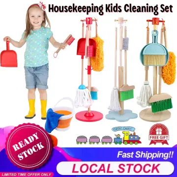 Children's Play House Cleaning Toys Clean Up Sweeping Mop Automatic Sweeper  Early Education Learn Housework Cleaning Tool Set