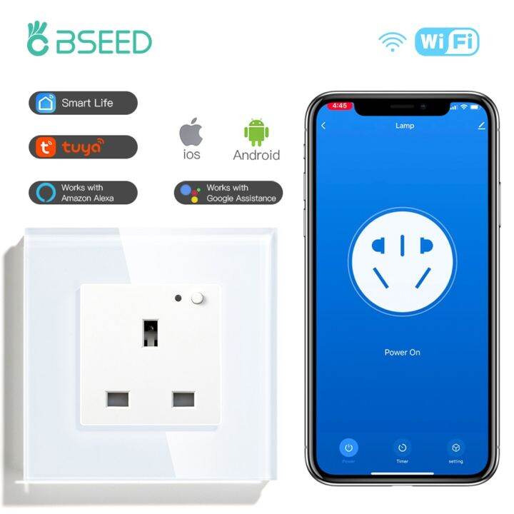 bseed-single-uk-smart-socket-wifi-wall-socket-power-outlet-support-tuya-smart-life-google-alexa-app-glass-panel-13a