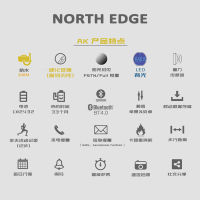 NORTH EDGE AK นาฬิกาผู้ชาย,นาฬิกาผู้ชายกันน้ำนับก้าวนาฬิกากีฬากลางแจ้งมัลติฟังก์ชั่