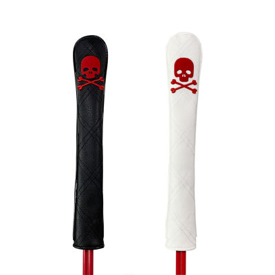 【2023】Golf Alignment Rod Cover Skull Aiming Training Aid Headcover PU Waterproof Leather Embroidery Head Protection Golf Supplies