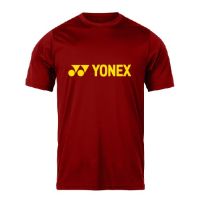 YONEX เสื้อยืดไมโครไฟเบอร์แขนสั้นคอกลม,เสื้อกีฬาสำหรับทุกเพศ