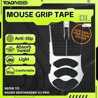 ☜ 1 Pack TALONGAMES Mouse Grip Tape for Razer DeathAdder V3 Pro MousePalm Sweat Absorption Anti SlipCut to FitEasy to Apply