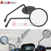 ☃ﺴ 2X10mm Black Round Motorcycle Rearview Mirrors Rear View Mirror For Honda CB400SS CB1100 CB1300 Street bikes Sym Kymco Scooter