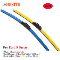 HESITE Colorful Wiper Blades Blue For Ford F100 F150 F1250 F350 F450 F550 F53 F59 F650 F750 Super Duty Standard Crew Cab Pick Up