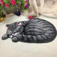 New arrival Cat rug for home cat carpet mat for cat gray brown carpet rug art rug