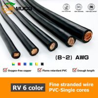 [HOT JJRQQZLXDEE 574] สายไฟฟ้า220V สายทองแดงสีแดง600V สายไฟสายไฟฟ้าพีวีซี8 6 4 3 2 Awg 8awg 6awg 4awg 2awg 3awg