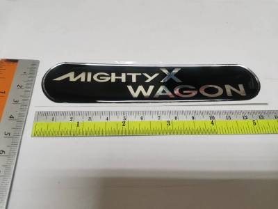สติ๊กเกอร์เทเรซิ่นนูน อย่างดี คำว่า MIGHTYX WAGON สำหรับรถ TOYOTA MIGHTY X WAGON sticker ติดรถ แต่งรถ โตโยต้า