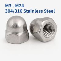 M3 M4 M5 M6 M8 M10 M12 M14 M16 M18 M20 M22 M24 304/316 Stainless Steel Cap Nuts Hex Hexagon Decorative Cover Semicircle Dome Nut