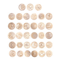 【2023】25mm Sun Moon Stars Round R Seal Wax Seal Stamp Head Fire Paint for Signature Wedding Invitation Card Making Decor NO Handle