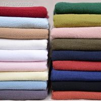 ✾☈ Washed Cotton Linen Fabric Chinese Style Plain Cloth Fold crepe linen for Sewing dress trousers summer T-shirt curtain 135x50cm