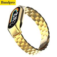 ◇۞ Bandpro Milanese Loop สำหรับ Xiao mi mi Band 8 7 6 5 4 3 สแตนเลสสร้อยข้อมือโลหะสำหรับ mi Band 7 mi band 8 Smartwatch band