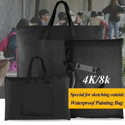 Waterproof Canvas Painting Portable Bag Special For Sketching Outside Large Capacity Durable Double Sided Side Pocket Design