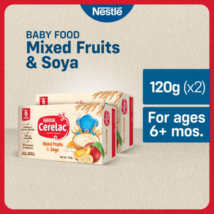CERELAC Mixed Fruits & Soya 120g Pack of 2 Lazada PH