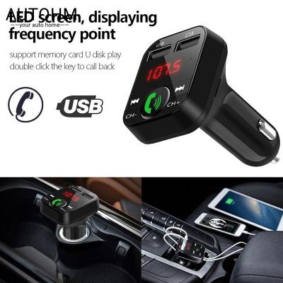 การเชื่อมต่อที่เสถียรวิทยุแฮนด์ฟรีการชาร์จอย่างรวดเร็ว Bluetooth Car Fm Transmitter Mp3 Player Adapter Kit Usb Charger Car Bluetooth Mp3 Player