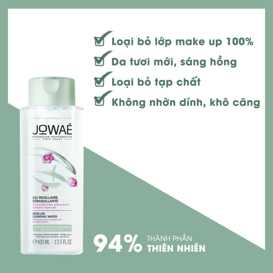 Nước tẩy trang loại bỏ make up jowae 100% làm sạch da không nhờn dính và - ảnh sản phẩm 3