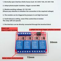 【☊HOT☊】 mnkwihg 1ชิ้นโมดูลรีเลย์4ช่องสัญญาณ5v12v24v โมดูลแยกออปโตคัปเปลอร์โมดูลเอาต์พุตทริกเกอร์ระดับสูง/ต่ำทริกเกอร์อิเล็กทรอนิกส์ Diy