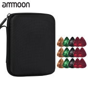 ammoonGuitar Pick Holder Case for Acoustic Electric Guitar with 15 PCS