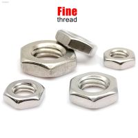 ☂┇☾ 5/10pcs M6 M8 M10 M12 M14 M16 DIN439 Fine Thread 304 A2-70 Stainless Steel Hex Hexagon Jam Nut Wafer Thin Nut