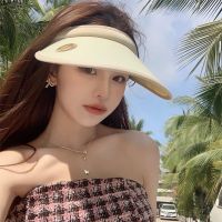❦✁ Zhao Lusis same sunscreen hat empty top summer hat womens sun hat ultraviolet sun visor womens online celebrity summer