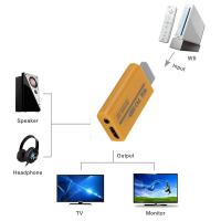 CANVELL WII To HDMI WII To อะแดปเตอร์แปลง HDMI ตัวแปลงสัญญาณโทรทัศน์อะแดปเตอร์ WII2HDMI WII2HDMI ใช้งานง่ายอัพเกรดเวอร์ชั่น HD 1080P WII เป็นตัวแปลงวิดีโอ HDMI สำหรับทีวี/เกมคอนโซล/จอภาพ DVI