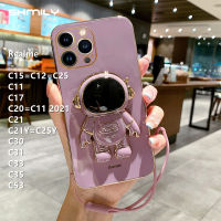 C25 C11 C35 Realme C15 C25Y C30มีสไตล์สุดเก๋หรูหรา C17มี C20ชุบด้วยไฟฟ้าพร้อมเชือกคล้องมือ