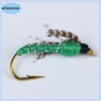 ELLENOUISE 10 #12 # เหยื่อตกปลาบิน หนอนขนแกะ Rown caddis Nymph Fly ตะขอตกปลาแบบเกี่ยว ของใหม่ ด้วงขนกวาง เหยื่อตกปลาเทราท์ ตกปลาบินตกปลา