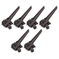 【CW】 6xBlack Dragon Head Metal Acoustic Guitar Bridge Pins Strings Fixed Cone