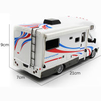 New 1:32 Travel Camping Luxury Rv Recreational Pull Back Vehicle Alloy Metal Diecast Car Model Toy Collection Gift For Kids