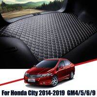 Alas Bagasi Mobil หนังสำหรับ Honda City 2014 2015 2016 2017 2018 2019ถาดไลเนอร์กระบะแผ่นผ้าคลุมรองเท้าบู๊ทอุปกรณ์ตกแต่งรถยนต์ตกแต่ง