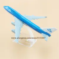 【HOT SALE】 Mamas &amp; Babies Air Netherland KLM Airplane Boeing 747 B747-400แบบจำลองเครื่องบินเครื่องบินหุ่นโลหะ Diecast ขนาด16ซม.